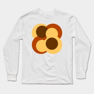 Abstract Geometric Circular Shapes Long Sleeve T-Shirt
